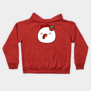 Strawberry Chicken Face Kids Hoodie